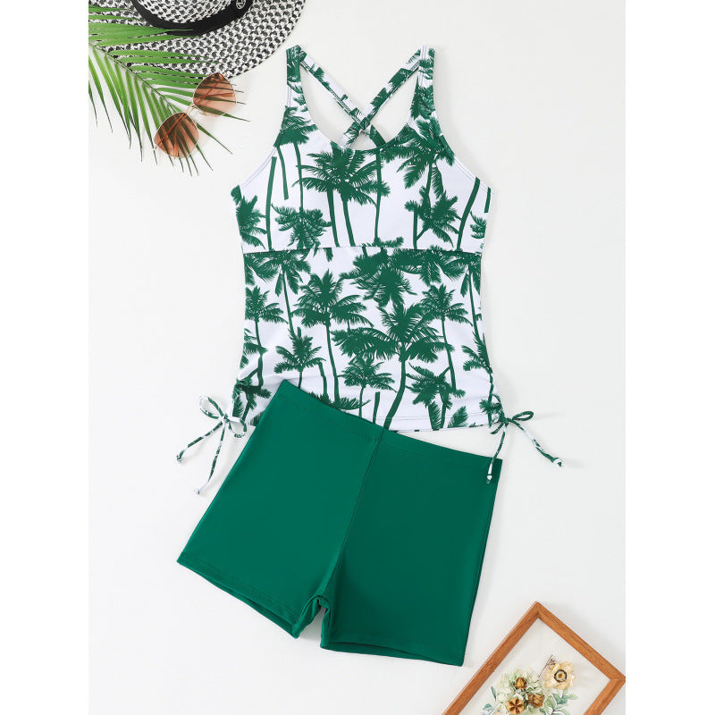 Damen Tankini-Set mit verstellbaren Trägern und seitlichen Bindebändern Drune