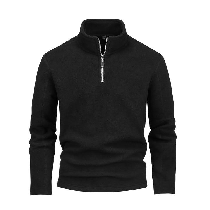 Herren nan Fleece-Halbzip-Pullover mit Stehkragen und flauschiger Mikrofleece-Qualität Drune
