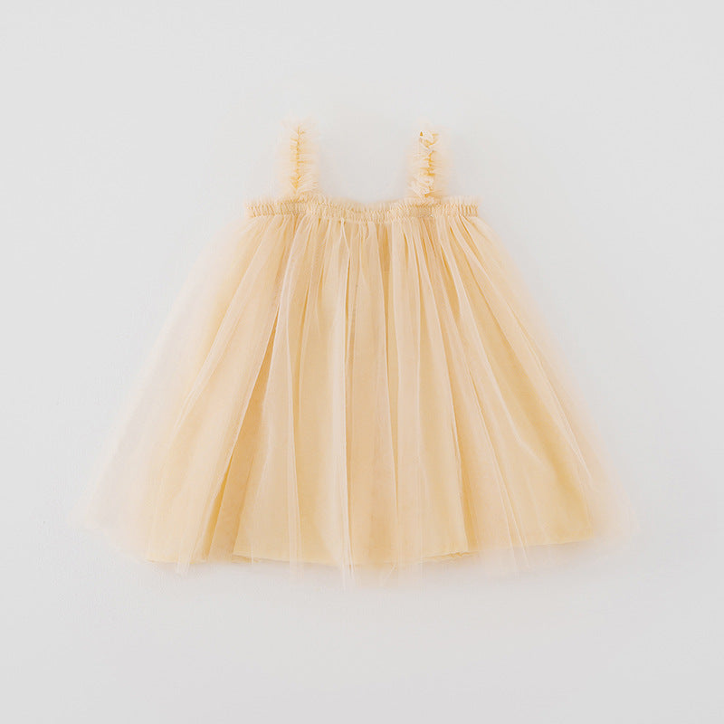 Mädchen Tüll Twirl Kleid mit Rüschen-Trägern Drune