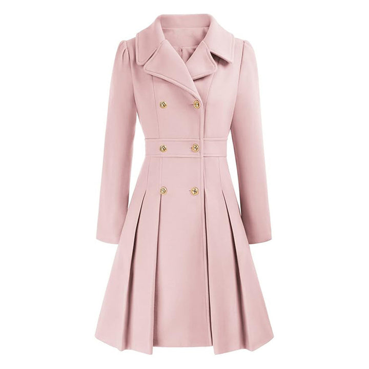 Damen Eleganter Trenchcoat mit tailliertem Schnitt und Plissee-Detail Drune