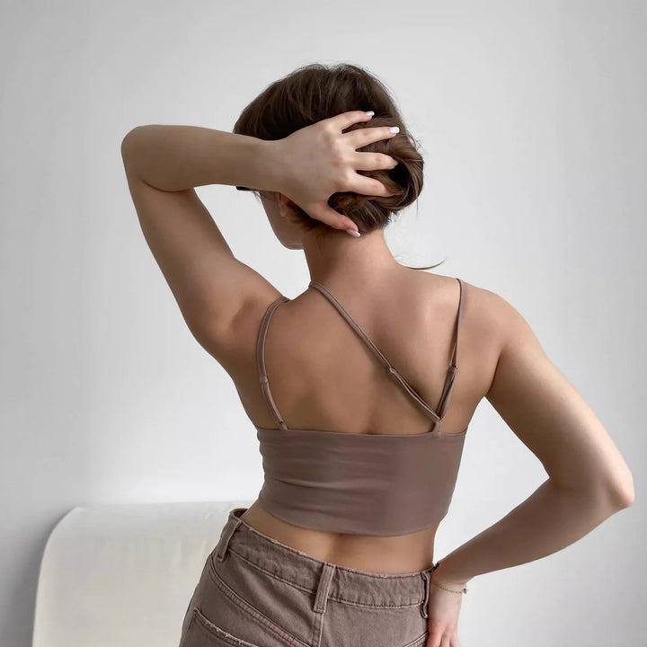 Damen Crop-Top mit schmalen Trägern und innovativem Schnitt Drune