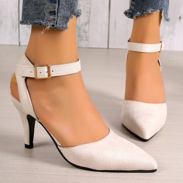 Damen elegante Sling-Pumps mit verstellbarem Knöchelriemen und modischem Absatz Drune