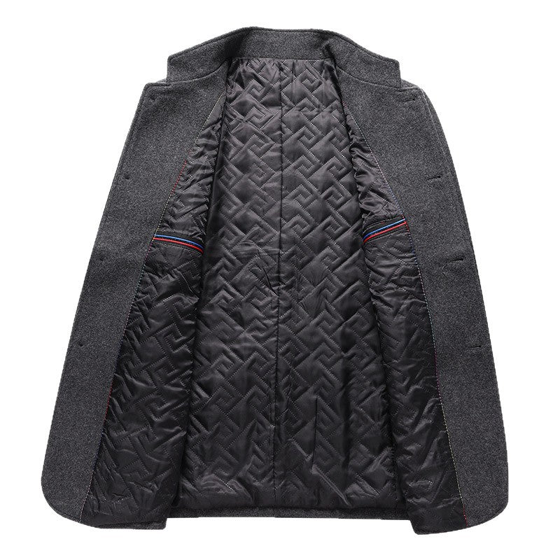 Herren modische Übergangsjacke mit Stehkragen und eleganten Details Drune