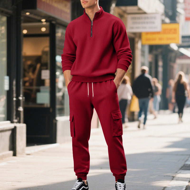 Herren nan Utility-Cargo-Jogginghose mit verstärkten Klappentaschen und elastischem Kordelzugbund Drune