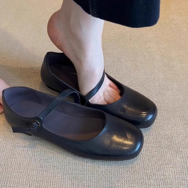 Damen Ballerinas mit elegantem Riemenverschluss und weicher Innensohle Drune