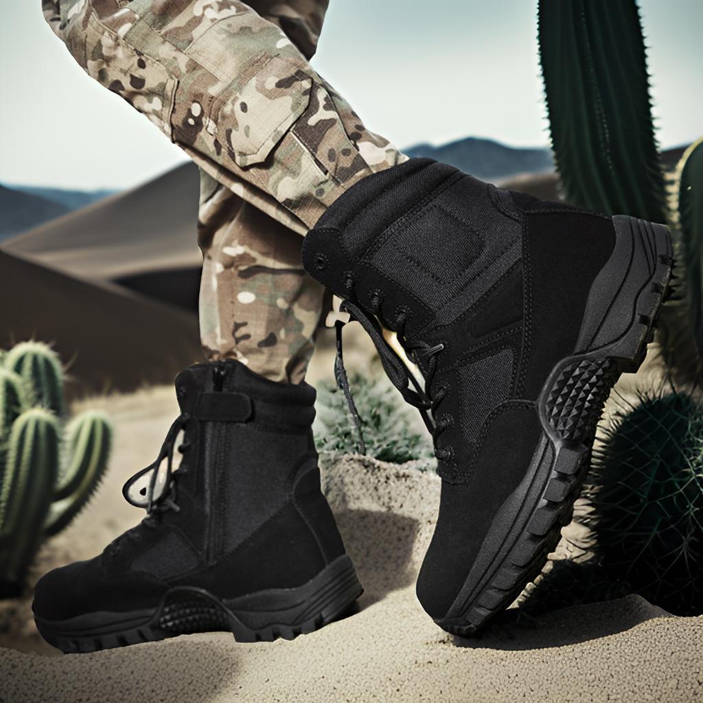 Herren Militärische Einsatzstiefel mit rutschfester Sohle und atmungsaktivem Obermaterial Drune