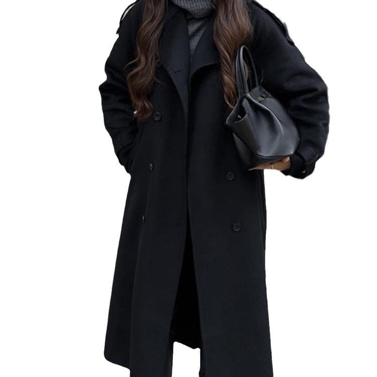 Damen Oversized Trenchcoat aus weichem Wollmix Drune