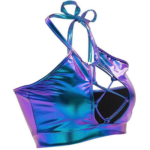 Damen Sport-Bikini-Oberteil mit einzigartigen Schnittdetails und schimmerndem Finish Drune