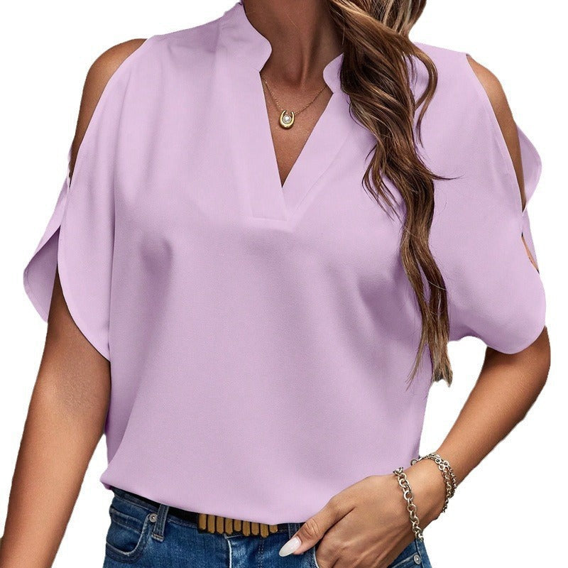 Damen Bluse mit offenen Schultern und stylishen Details Drune