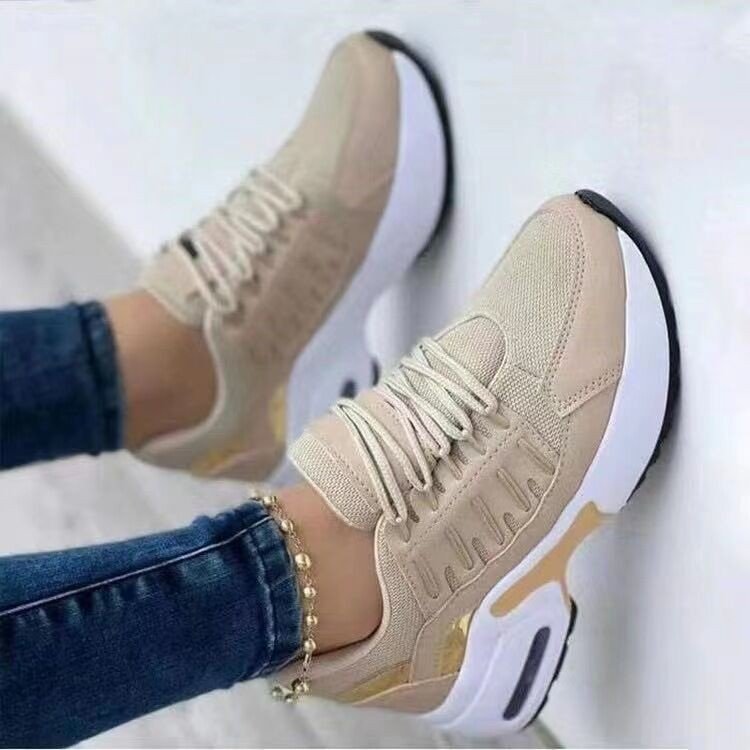 Damen Sportliche Sneakers mit reflektierenden Akzenten und atmungsaktiver Sohle Drune