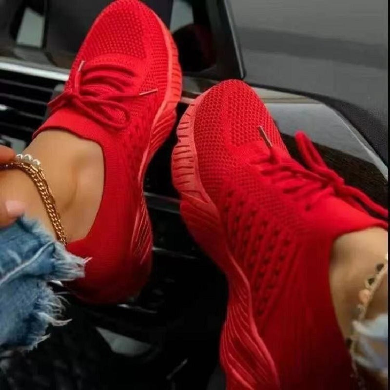 Damen  leichte Strick-Sneaker mit sockenähnlichem Obermaterial, gepolsterter Komfortsohle und flexibler Profil-Laufsohle Drune