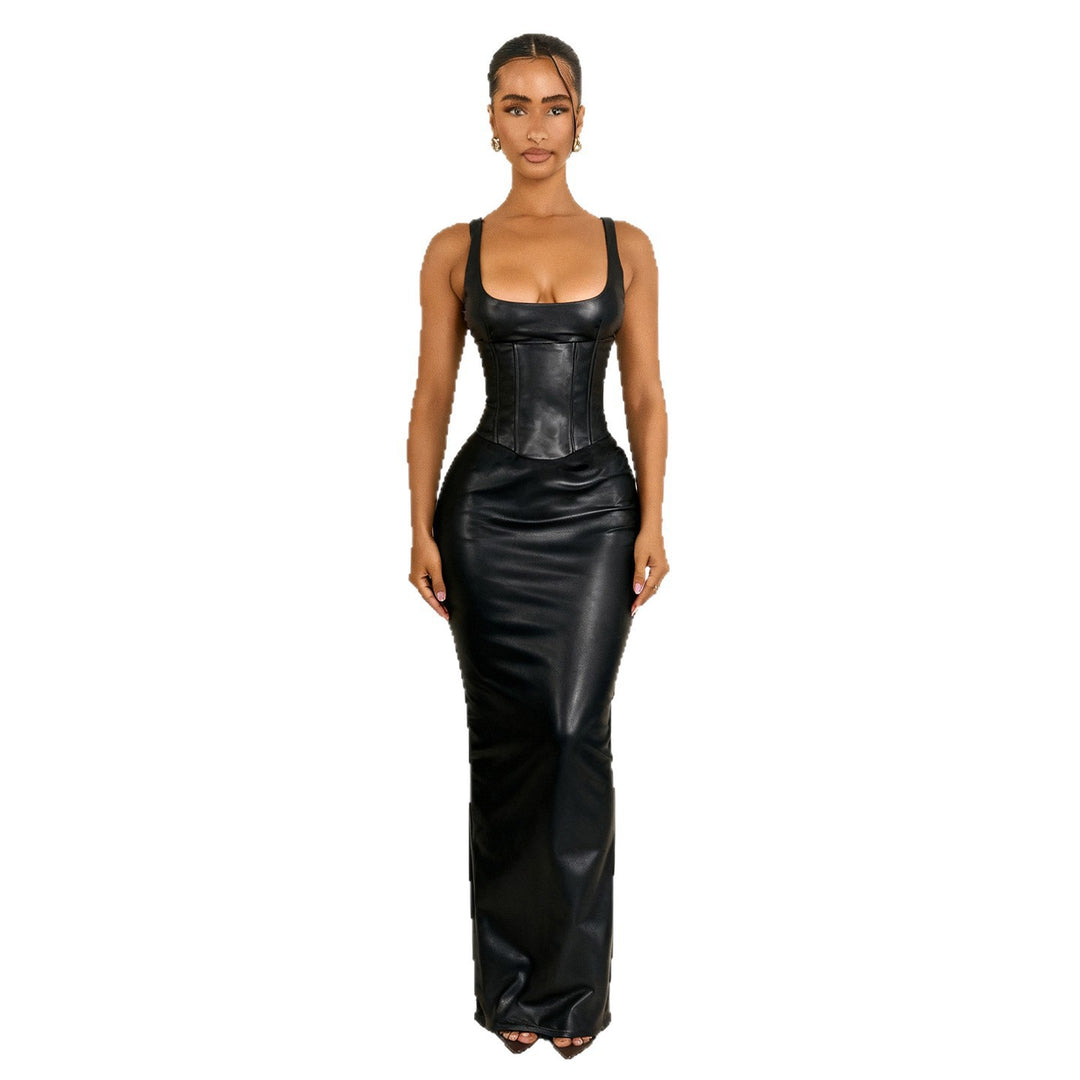 Damen Maxikleid mit tailliertem Schnitt und elegantem Korsett-Design Drune