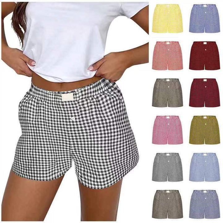 Damen lässige Karohose Drune