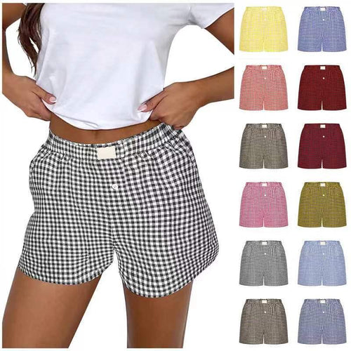 Damen lässige Karohose Drune