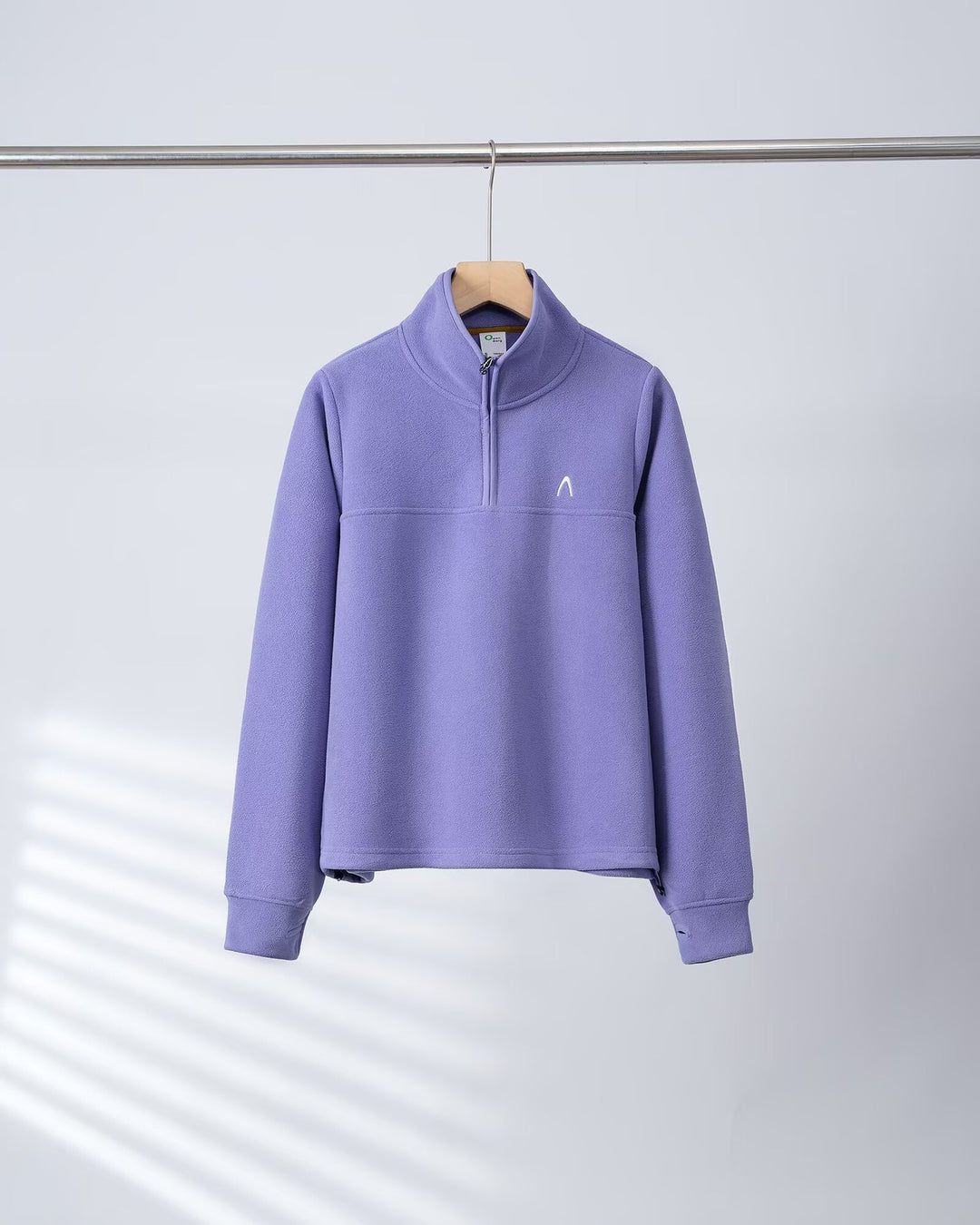 Damen Fleece-Pullover mit halbem Reißverschluss und elastischen Bündchen Drune