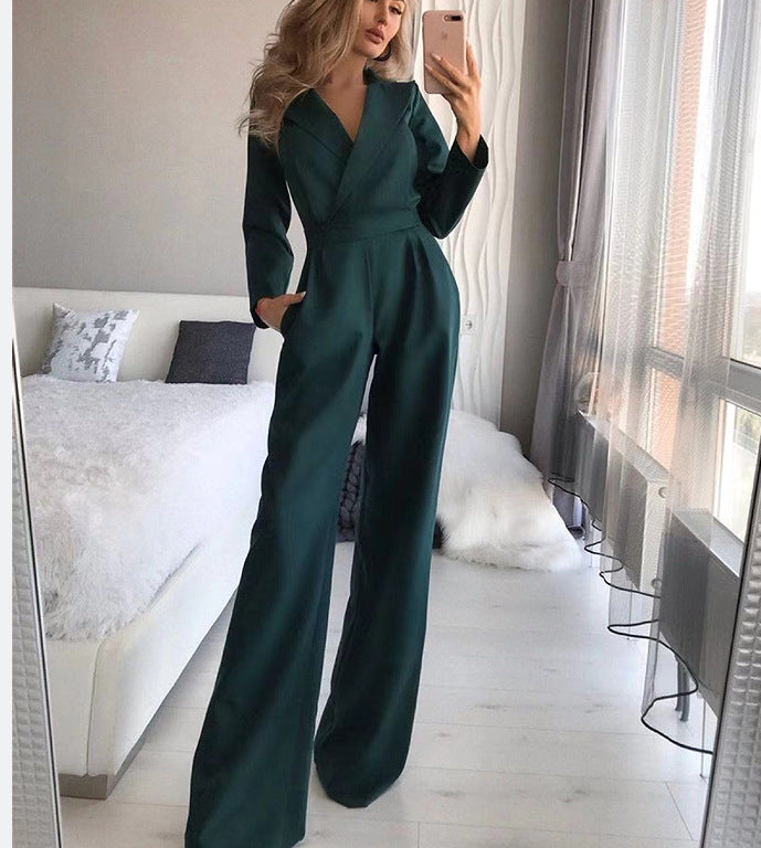 Drune Langärmeliger Jumpsuit mit schmaler Passform für Frauen