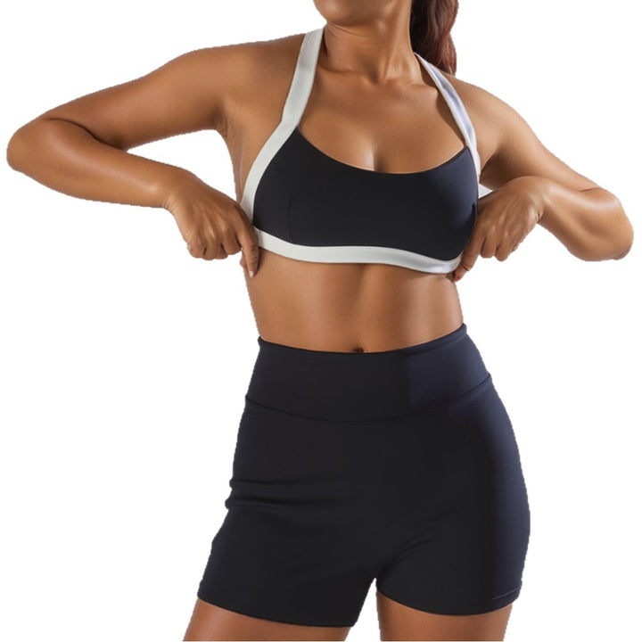 Damen Sport-Bikini-Oberteil mit hoch geschnittenen Shorts Drune