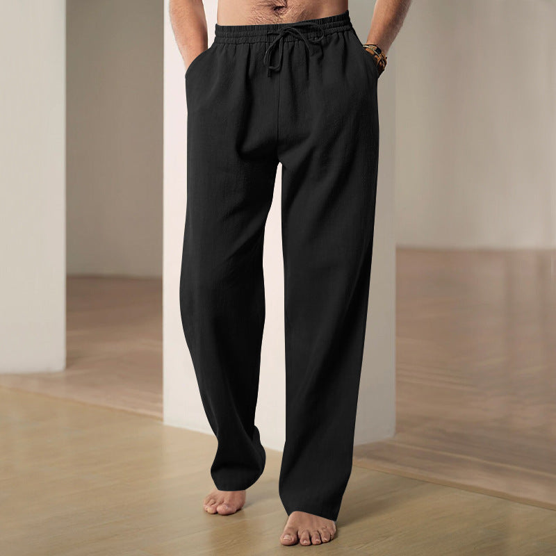 Herren Bequeme Sommerfreizeithose mit elastischem Bund Drune