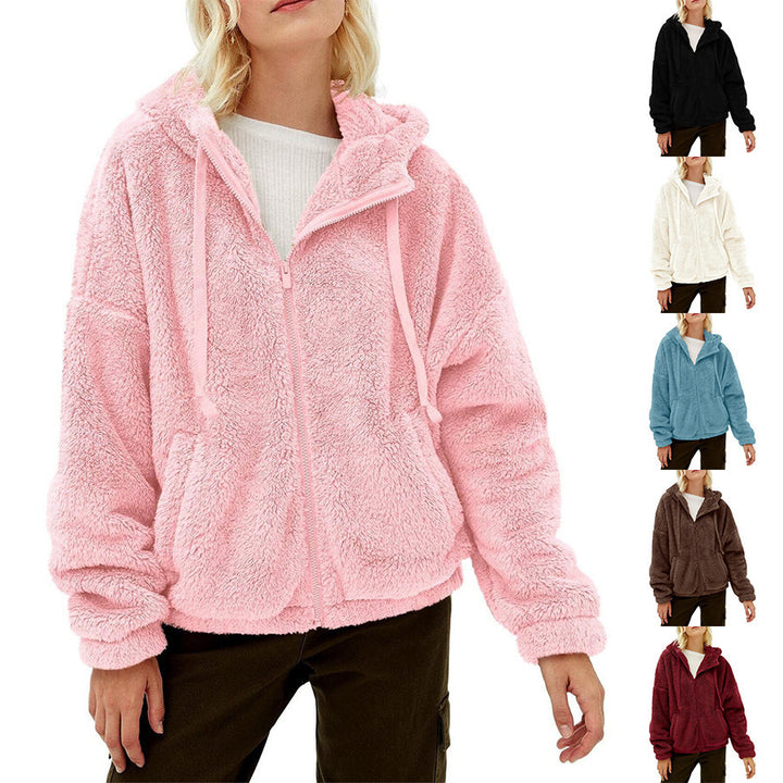 Damen Kuschelige Fleecejacke mit hohem Kragen und Reißverschluss Drune