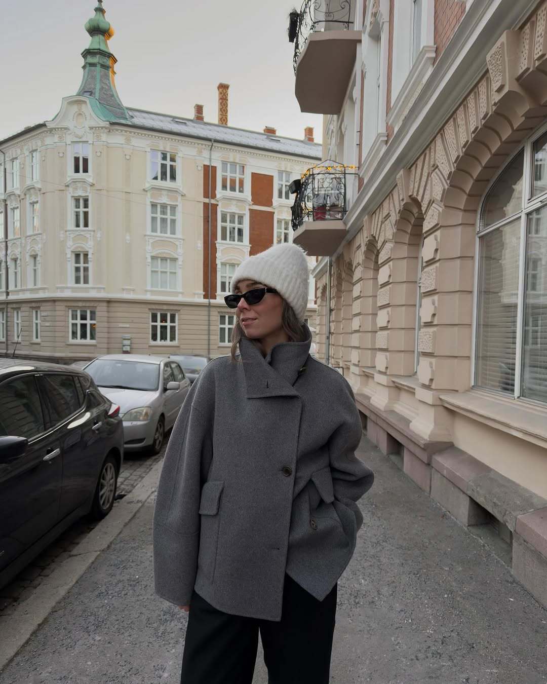 Damen Oversized Wolle-Mantel Drune