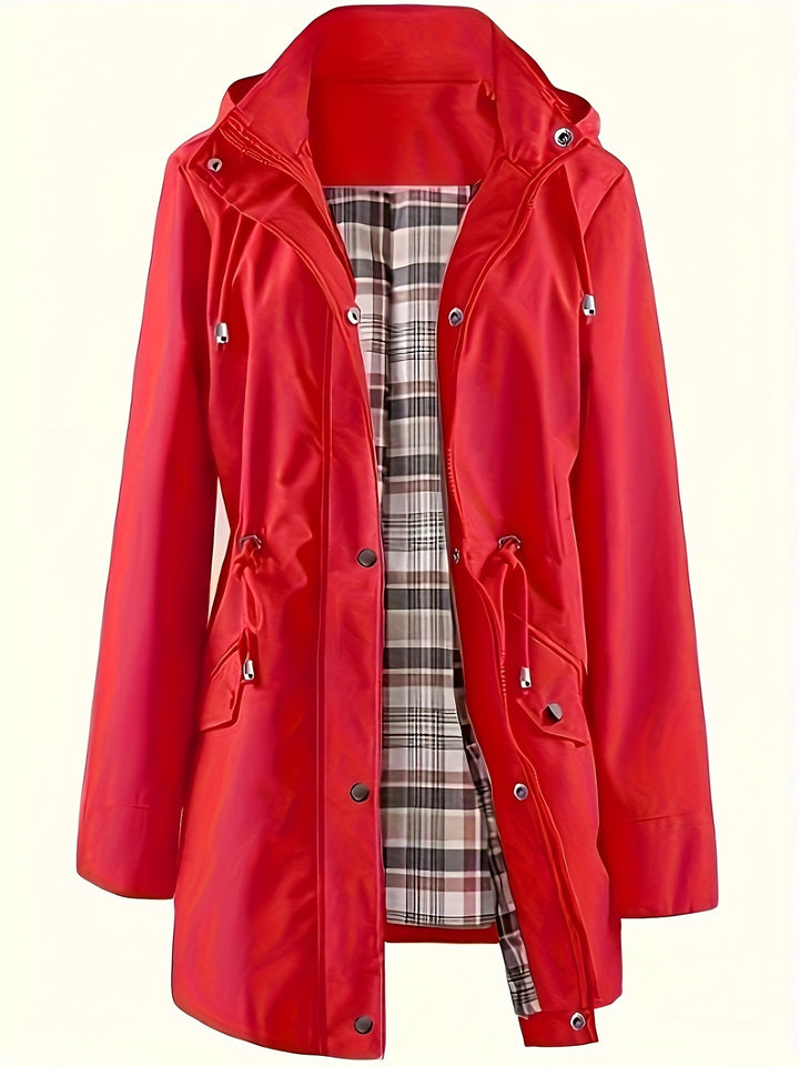Damen funktionale Outdoor-Jacke mit verstellbarem Taillenzug und Innenfutter Drune