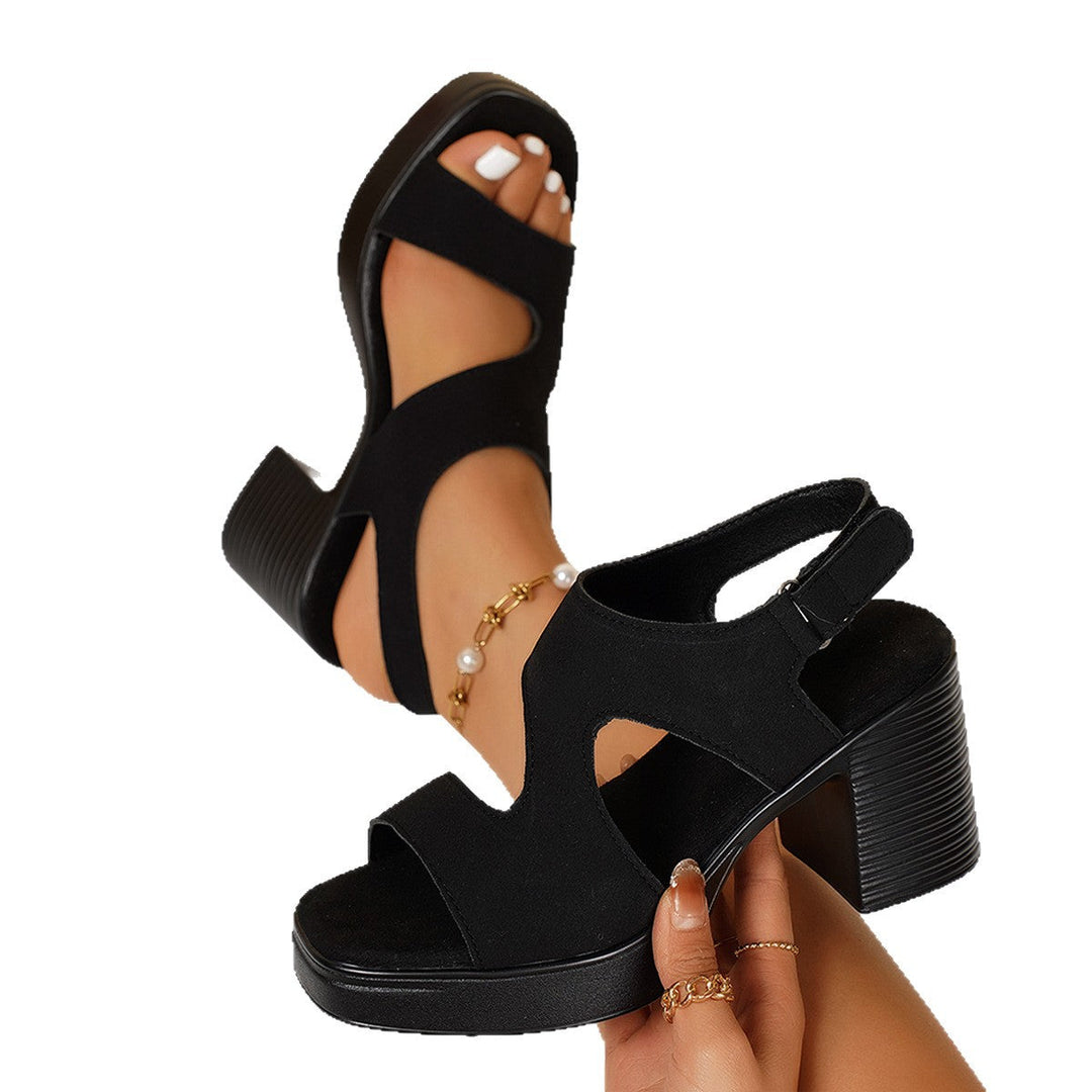 Damen Plateausandalen mit elegantem Schlitzdesign Drune