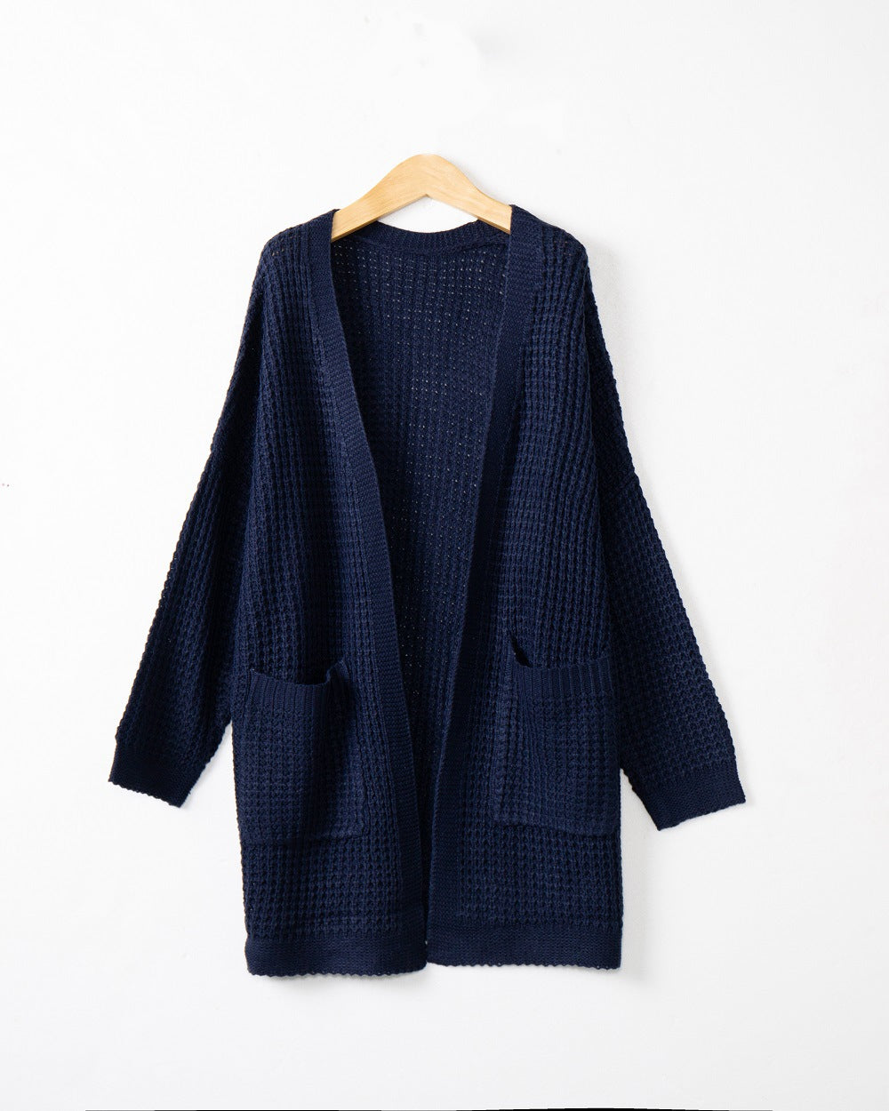 Damen lässiger Strickcardigan mit Taschen und offenem Schnitt Drune
