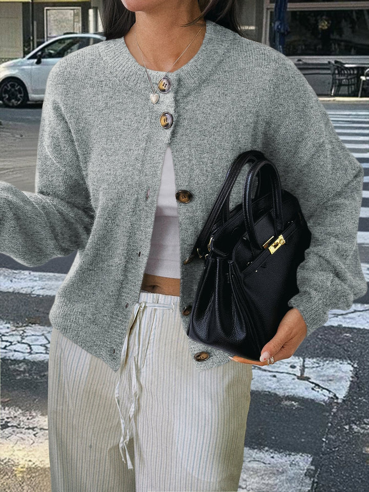 Damen Strickjacke mit Knopfdetails und lässigem Schnitt Drune