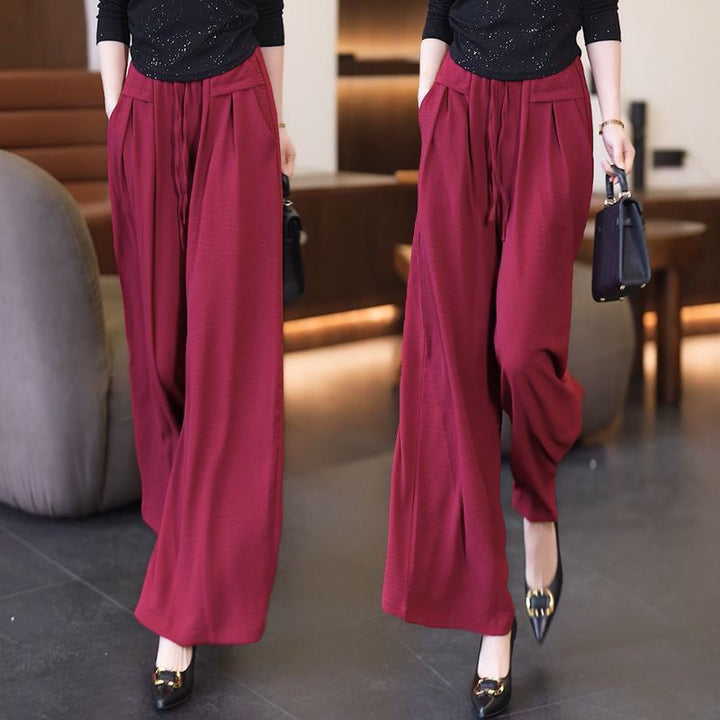 Damen Elegante und fließende Weitbein-Hose Drune