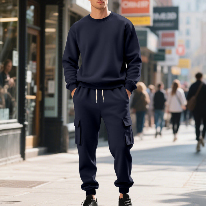 Herren lässiges Sweatshirt und Cargo-Hose Set Drune
