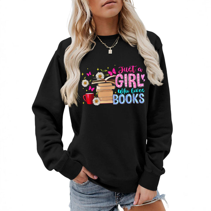 Damen Sweatshirt mit auffälligem Buchmotiv und lässiger Passform Drune