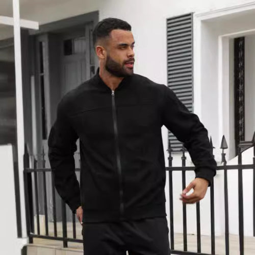 Herren modische Jacke im sportlichen Suede-Look Drune