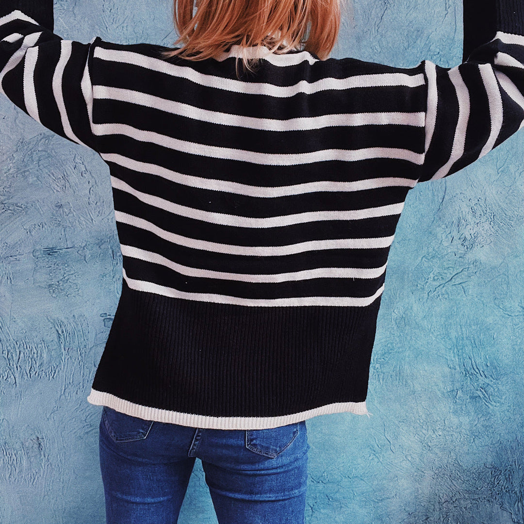 Drune | Gestreifter Strickpullover für Herbst & Winter