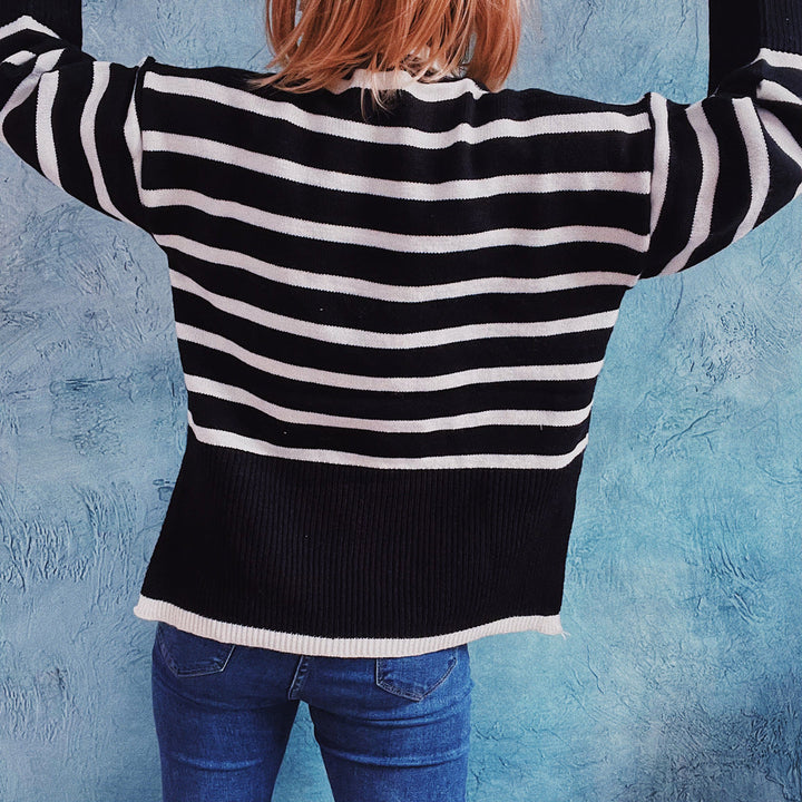 Drune | Gestreifter Strickpullover für Herbst & Winter