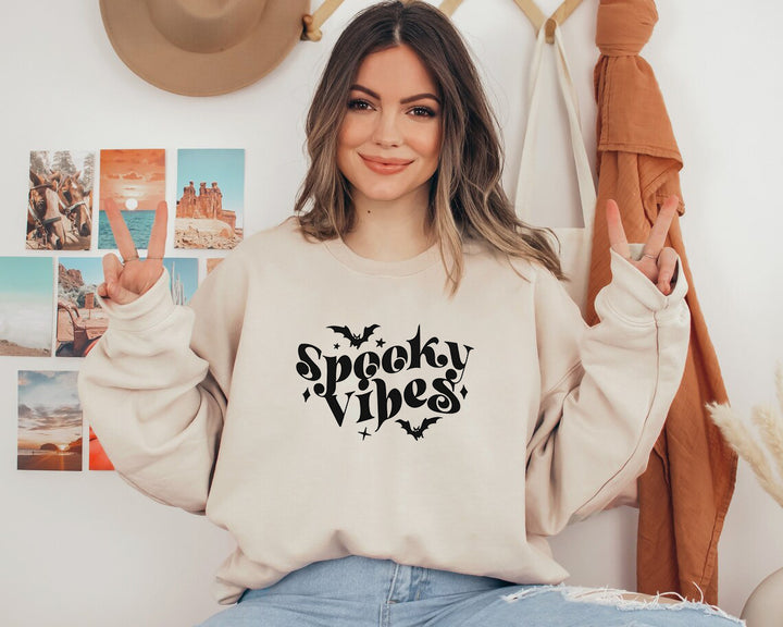 Damen Sweatshirt mit verspieltem Halloween-Design und bequemer Passform Drune
