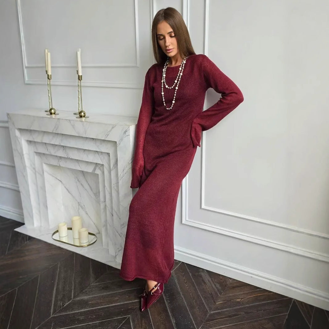 Damen elegantes und bequemes langes Kleid Drune