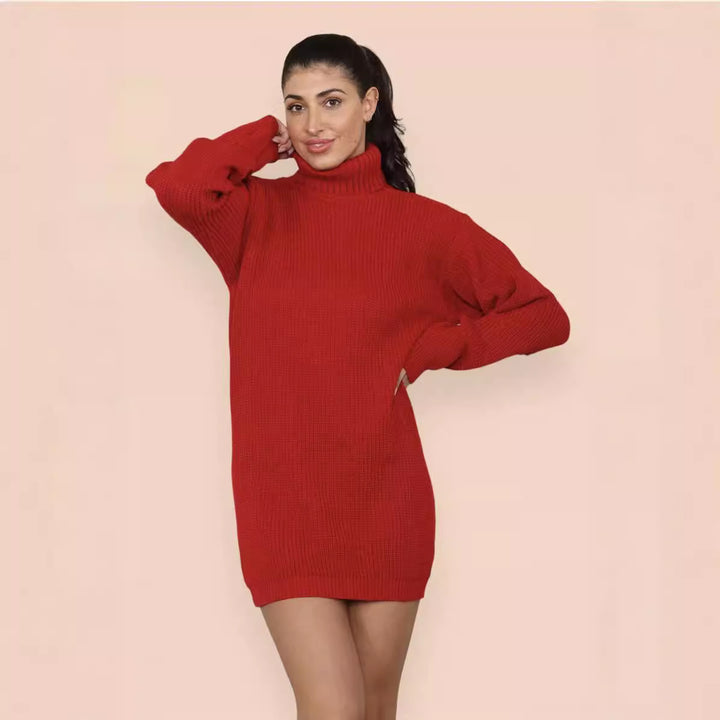 Damen Strickkleid mit kuscheligem Rollkragen und lässigem Schnitt Drune