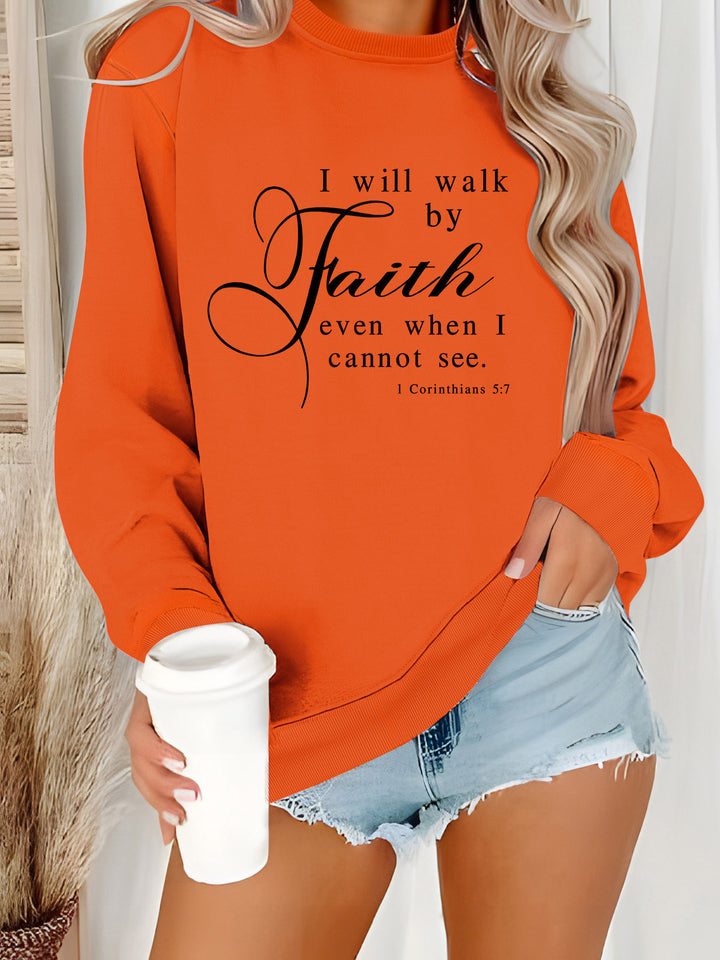 Damen Sweatshirt mit inspirierendem Schriftzug und weichem Material Drune