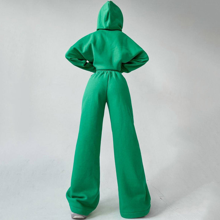 Damen nan weiches Oversize Hoodie mit weitem Schlag Jogginghose Set Drune