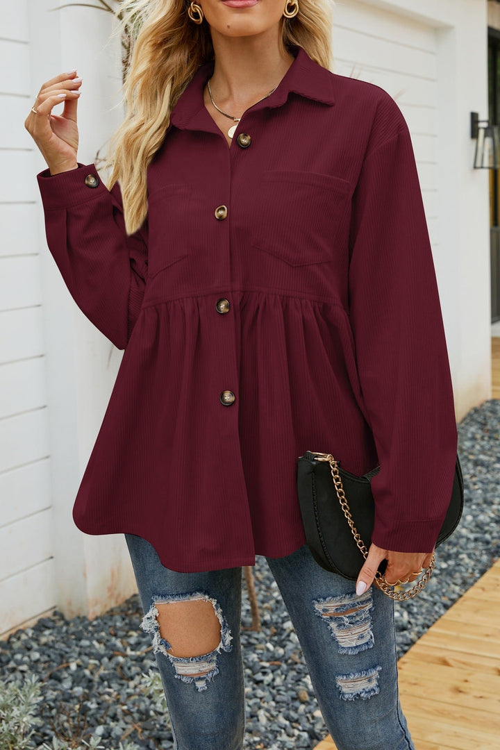 Drune | On Mauve Corduroy Shacket