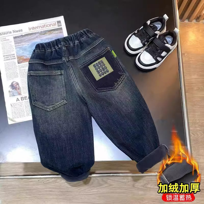 Jungen lässige Denim-Hose mit praktischen seitlichen Taschen Drune