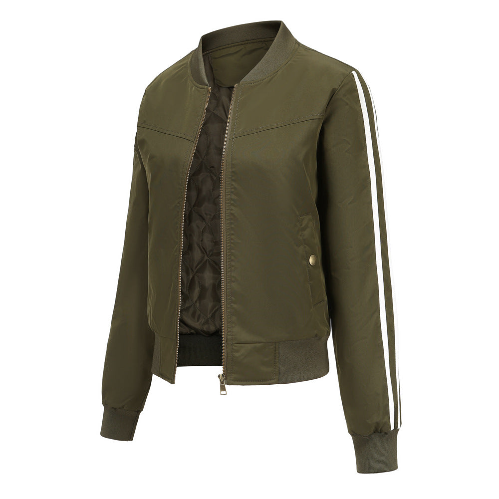 Damen moderne Funktionsjacke mit sportlichen Streifen Drune