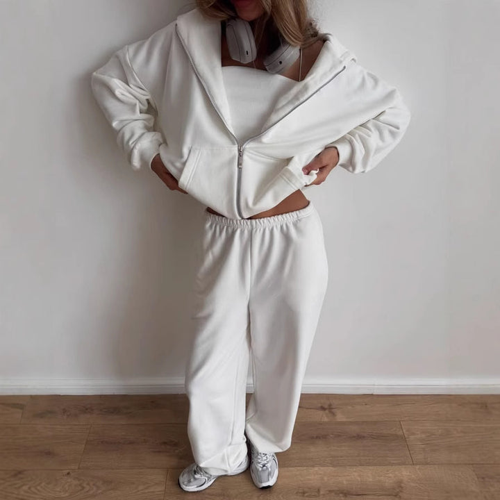 Damen stylisches und gemütliches Fleece-Loungewear-Set Drune