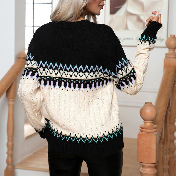 Drune | Nordic Strickpullover Acryl Muster, Wärme und Komfort