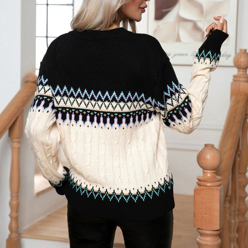 Drune | Nordic Strickpullover Acryl Muster, Wärme und Komfort
