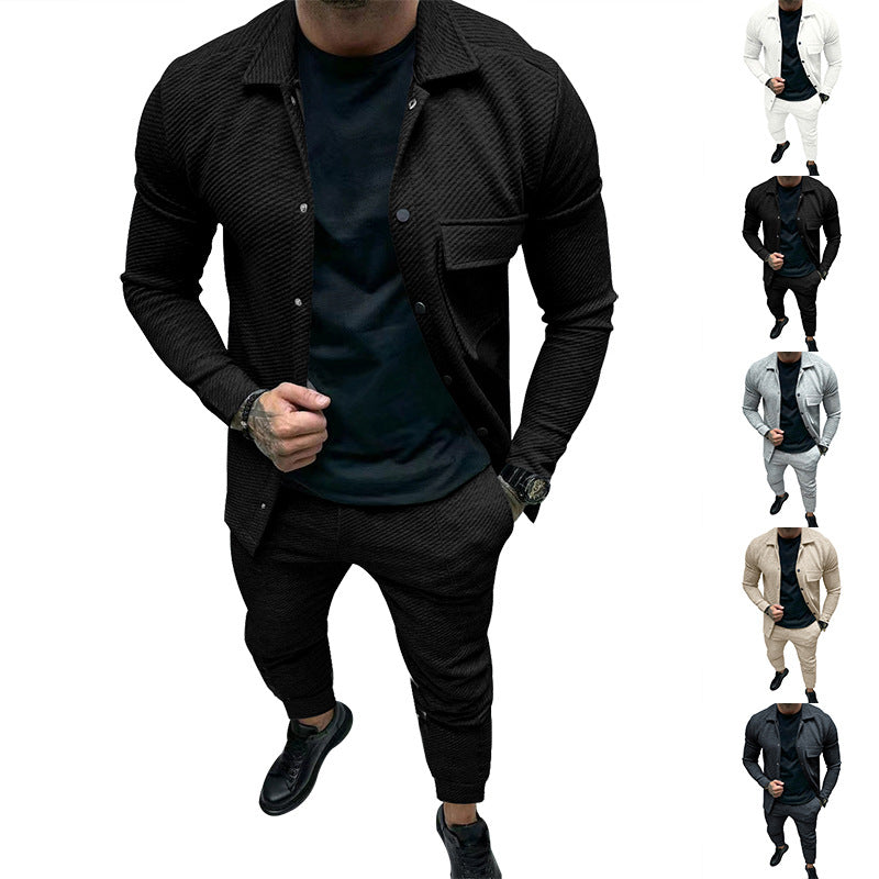 Herren Freizeitanzug mit strukturiertem Design und stilvollen Details Drune