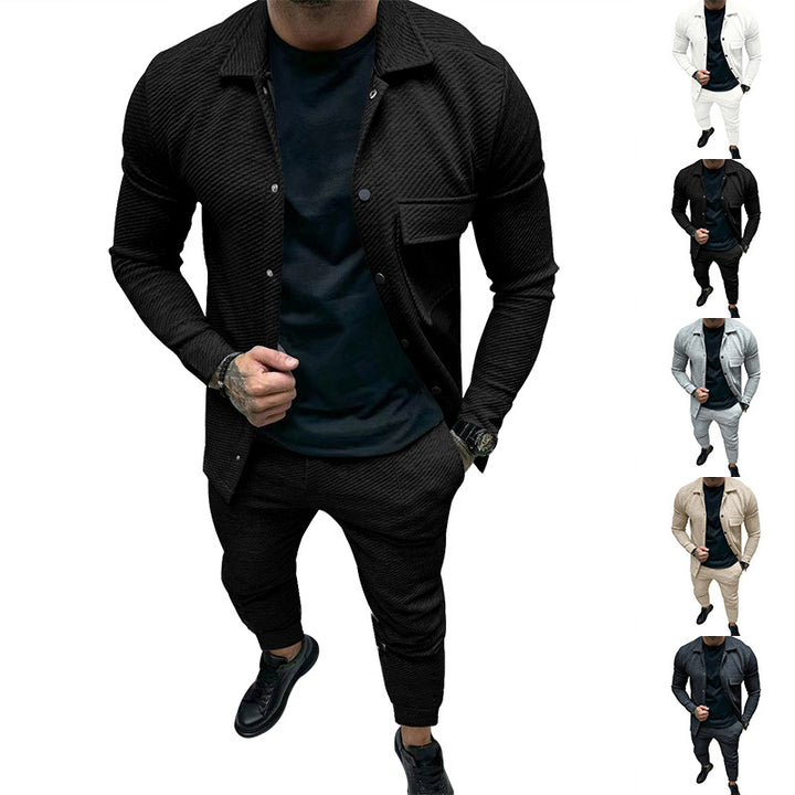 Herren Freizeitanzug mit strukturiertem Design und stilvollen Details Drune