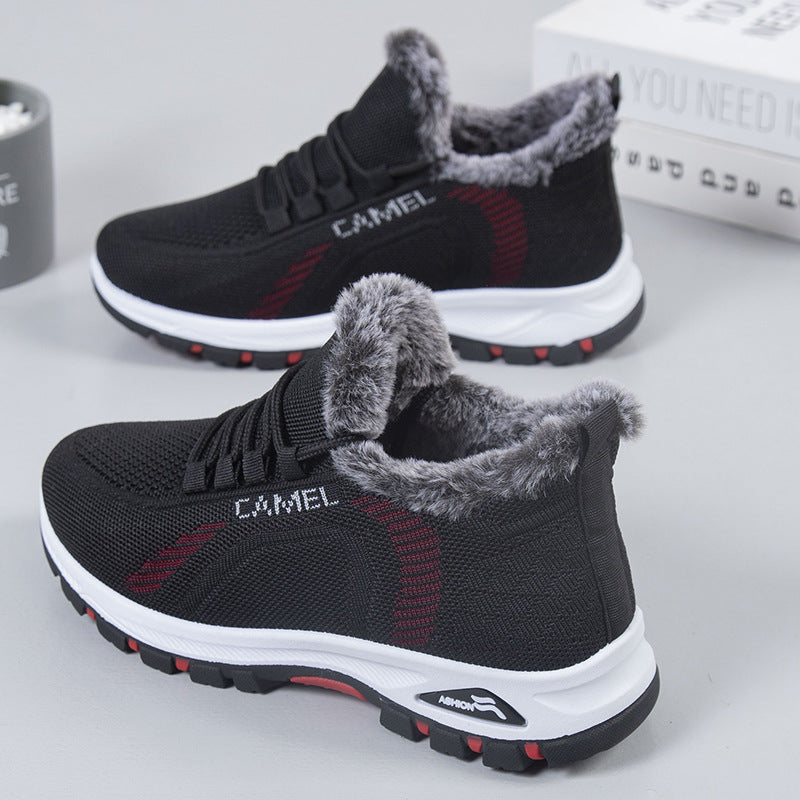 Damen Winterfeste und atmungsaktive Sneakers mit kuscheligem Innenfutter Drune