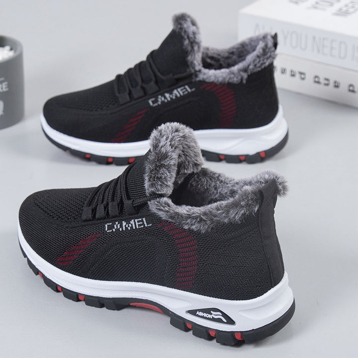 Damen Winterfeste und atmungsaktive Sneakers mit kuscheligem Innenfutter Drune