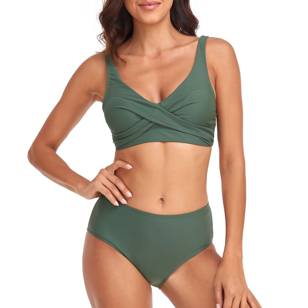 Damen Hochschnitt Bikini-Set Drune